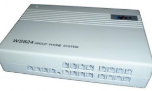 WS824-Q416II型，4外线16分机，可配置一部英文专用电话机，二次来显