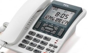 双外线的电话机，TCL102办公电话机，可以连接二根外线